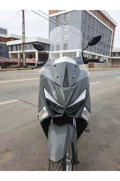 MOTOCAM Volta Apec Apx5 Uyumlu Siperlik Ön Cam 2023-2025 Model 68cm Şeffaf Renkli 4mm ORTA BOYLU CAM