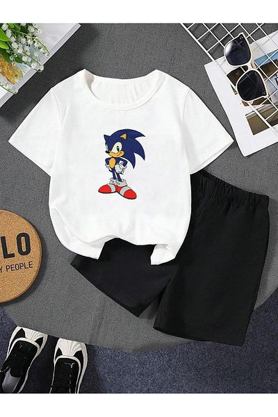 Cevval Set tricou și pantaloni scurți pentru copii