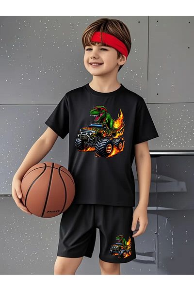 Cevval Set tricou și pantaloni scurți pentru copii