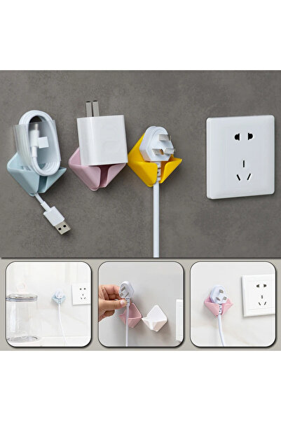 nelerbulurum 4 قطع من حامل كابل التوصيل ذاتي اللصق