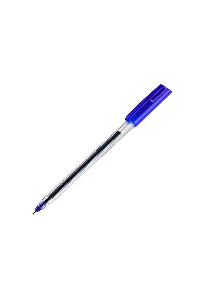 Pensan Ballpen Transparent Triangle Blue 50 Pack 2021