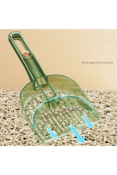 TaoTaoPets مغرفة قمامة قطط محمولة بفتحات، مغرفة قمامة سريعة النخل، أدوات تنظيف بفتحات واسعة