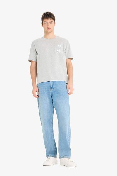 DeFacto New Season Boxy Fit Crew Neck Printed Short Sleeve T-Shirt
