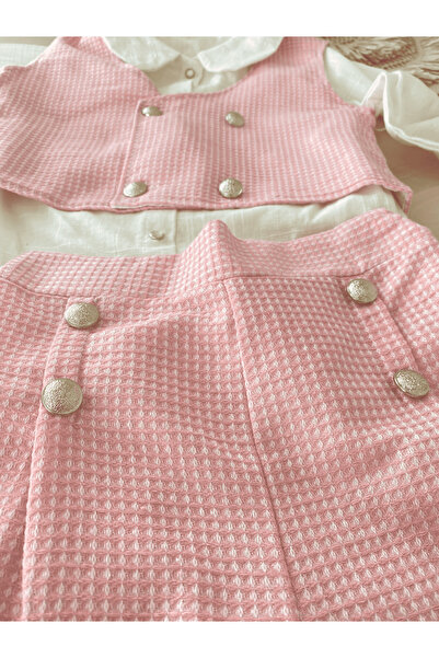 Marka Sensin Kids Girl's Plaid Special Style Design 3 Piece Set