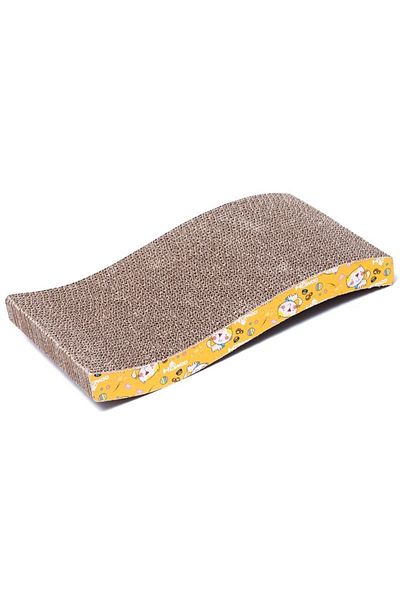 TaoTaoPets Cat Scratching Board with Wave Design, Cardboard Lounger Trim,Premium Cardboard Construction