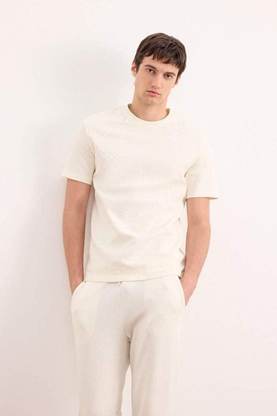 DeFacto New Season Regular Fit Crew Neck Short Sleeve Cotton Heavy Fabric T-Shirt