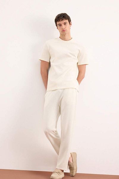 DeFacto New Season Regular Fit Crew Neck Short Sleeve Cotton Heavy Fabric T-Shirt