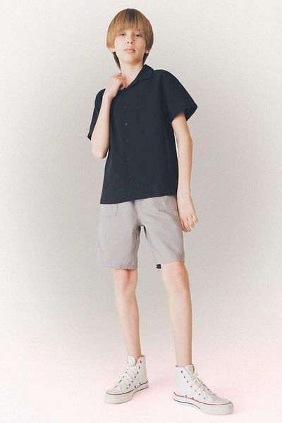 DeFacto New Season Boy's Elastic Waist Pocket Gabardine Shorts