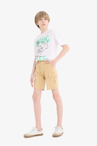 DeFacto Νέα σεζόν Boy's Elastic Waist Cargo Pocket σορτς