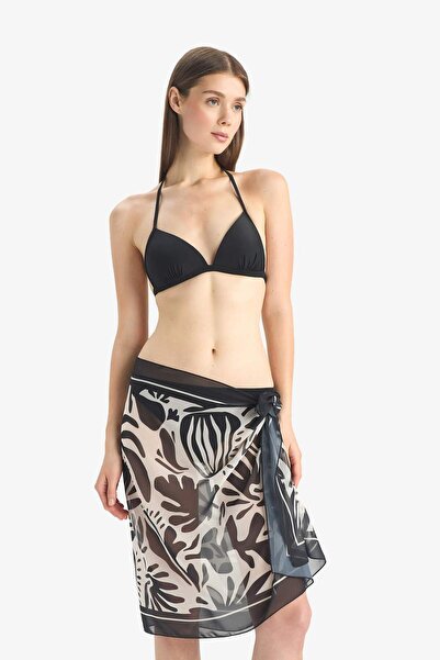 DeFacto Regular Fit Desenli Şifon Pareo-Fall in Love E8218AX25HS