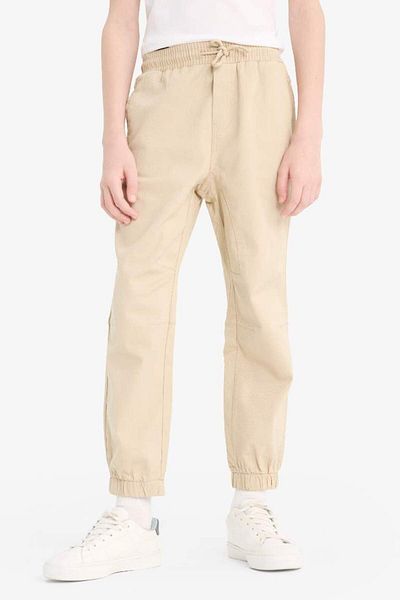DeFacto New Season Boy's Elastic Leg Basic Plain Gabardine Jogger Trousers
