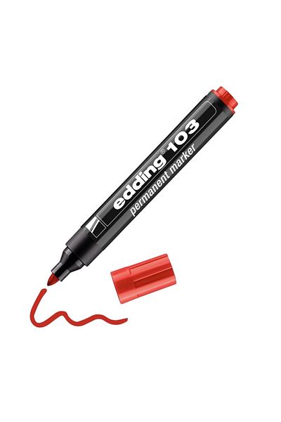 Edding Marker 103 Round Tip Red 10 Pack