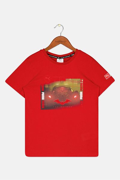 Puma X Batman Kids Boy Sportswear Fit Graphic T-shirt, Red