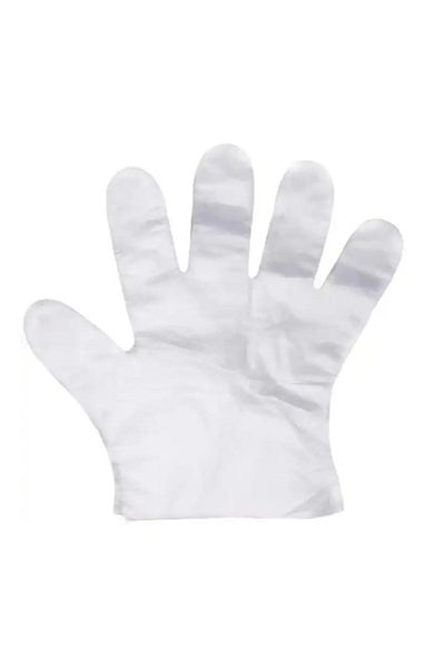 LYOBEST Set of 200 disposable transparent gloves made of HDPE polyethylene, universal size