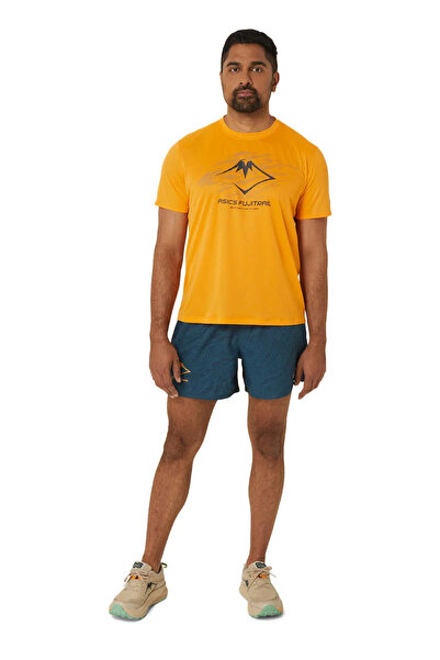 Asics 2011C981-800FUJITRAIL LOGO SS TOP Turuncu Erkek Bisiklet Yaka Regular F...