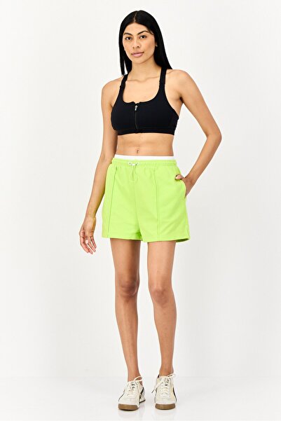 Esprit Women Solid Drawstring Basic Shorts, Lime