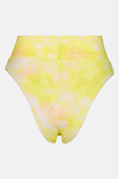 aerie Women Tie Dye Bikini Bottom, Yellow