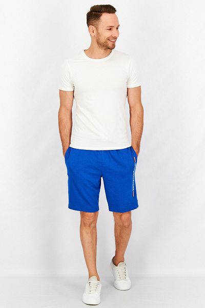 Tommy Hilfiger Men Graphic Drawstring Sleepwear Short, China Blue