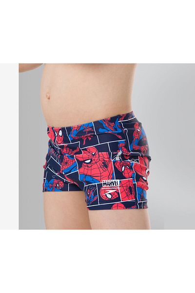SPEEDO Little Boys Marvel Spider,Man Aquashort, Navy and Red