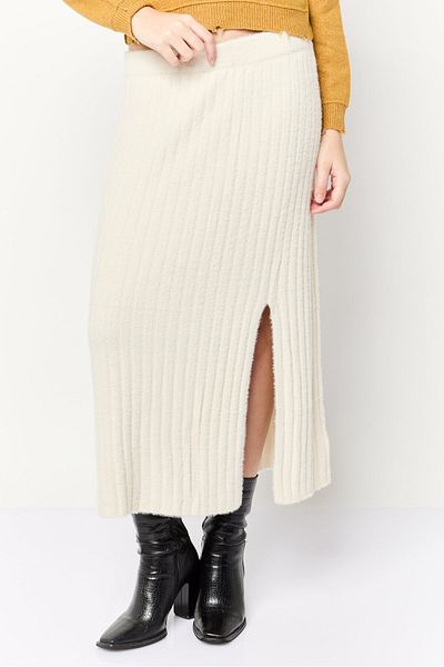 aerie Women Textured Midi Skirt, Beige