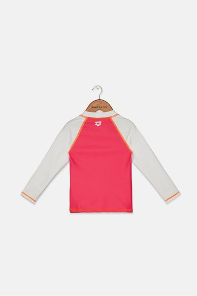ARENA Toddler Girls Graphic Rash Guard, Pink and White