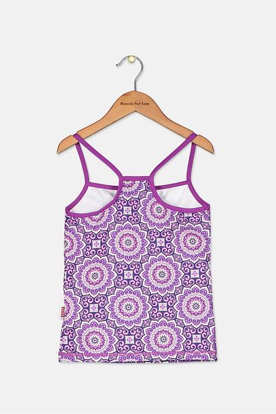 Coega Sunwear Kids Girls Tankini Top, Purple Manda