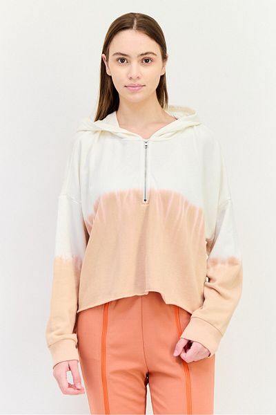 aerie Women Hooded Two Tone Long Sleeve Sweatshirt, Multicolor