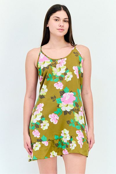 aerie Women Floral Print Mini Dress, Multicolor