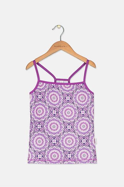 Coega Sunwear Kids Girls Tankini Top, Purple Manda