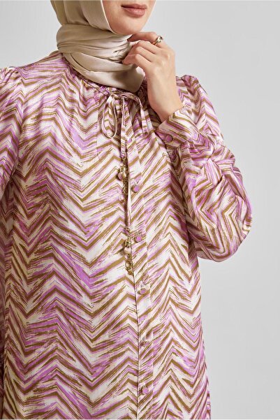 Alvina Patterned Satin Tunic 45401