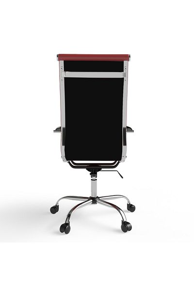 Mahmayi Modern UL UT-C031H High Back PU Office Chair Ergonomic Chair Ideal for Home Office - Maroon