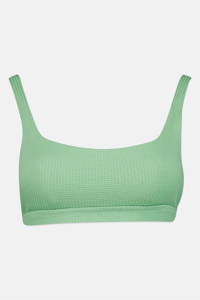 aerie Women Textured Padded Bralette, Light Green