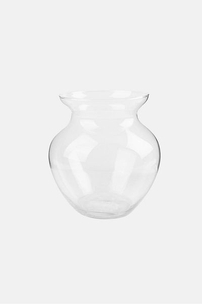 Muy Mucho Glass Vase, Transparent