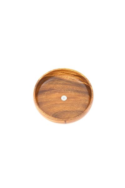 Muy Mucho Acacia Wood Round Platter, Brown
