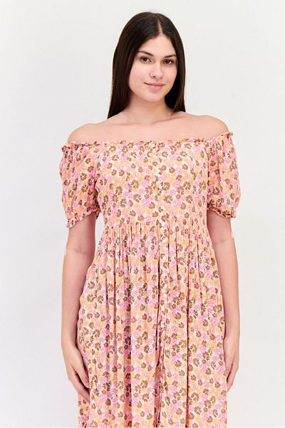 aerie Women Floral Print Mini Dress, Multicolor