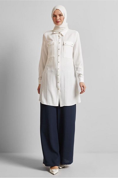 Alvina Shirt Collar Tunic 44815