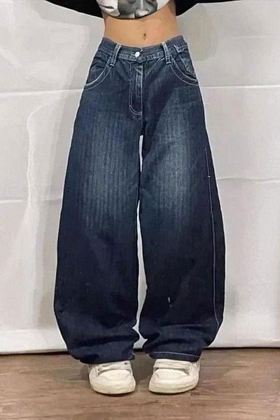 Köstebek Skater Skull Patched and Embroidered Loose Jeans