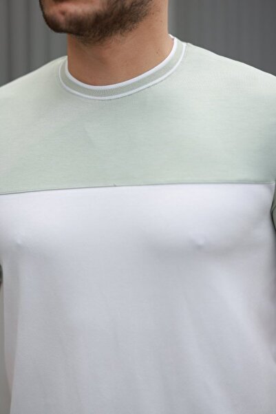 JANES Ανδρικό κοντομάνικο μπλουζάκι με κομμένο χρώμα