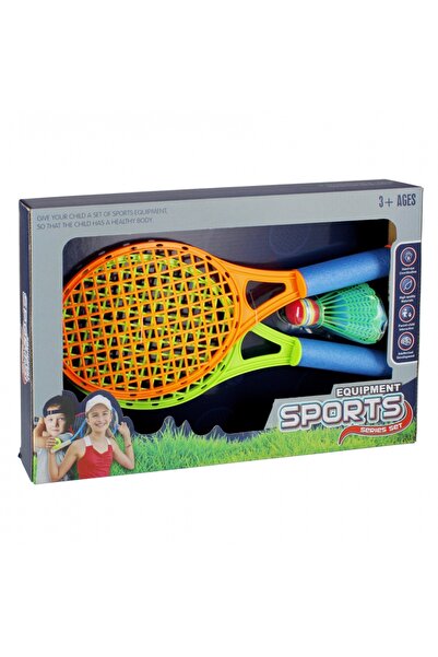 rexa مجموعة تنس الريشة للأطفال - مضربان مع ريشة وكرة 41 × 27 × 5 سم