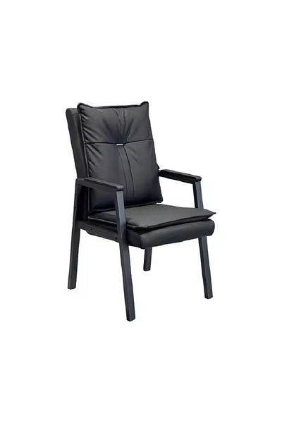 rexa Black Leather Chair Antique Furniture Work Office Chairs for Manager