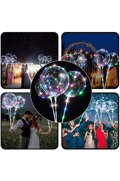 FONIX Inflatable Balloon for Parties and Events, Bobo Balloon Type, 30 LEDs, Multiple Lights
