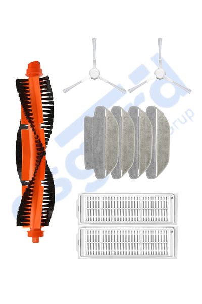 Asgard Grup Vi̇omi̇ Mop Pro, 3C, 3C Plus Compatible 1 Main Brush 2 Side Brushes 2 Filters 4 Mops