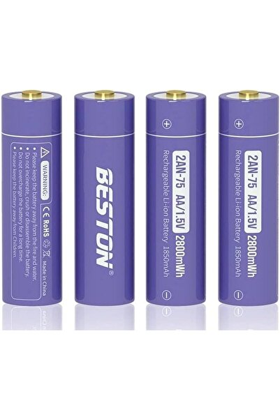 Beston بطاريات AA قابلة لإعادة الشحن 1.5 فولت - عبوة من 4 قطع