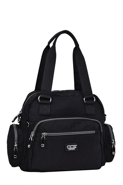 ÇÇS Ççs 16912 Women's Black Multi-Eye Shoulder Bag