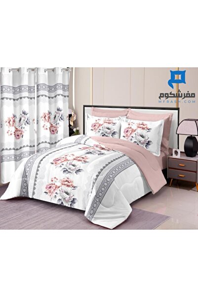 Generic 8-piece double bed sheet, center filling, two-sided, plain, in distinctive colors