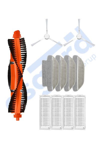 Asgard Grup Vi̇omi̇ Mop Pro, 3C, 3C Plus Compatible 1 Main Brush 2 Side Brushes 4 Filters 4 Mops