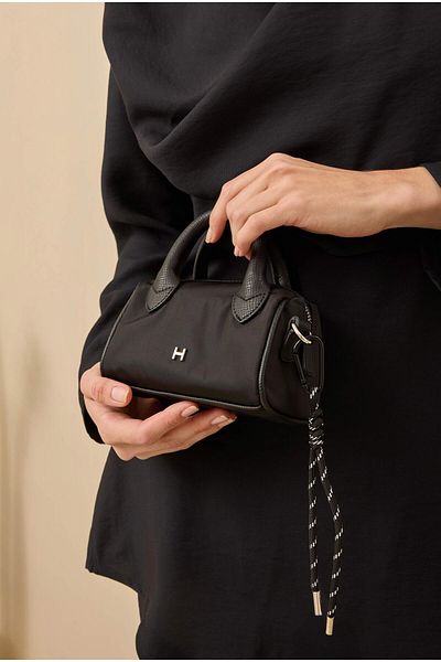 HEQA بدلة شال ذات ياقة مودال باللون الأسود