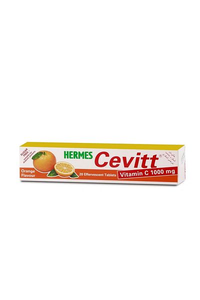 Hermes Cevitt 1000mg Orange Effervescent Tablets (20's)