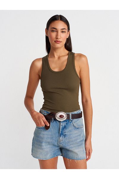 Dilvin 31805 Χοντρό λουράκι Top-Khaki