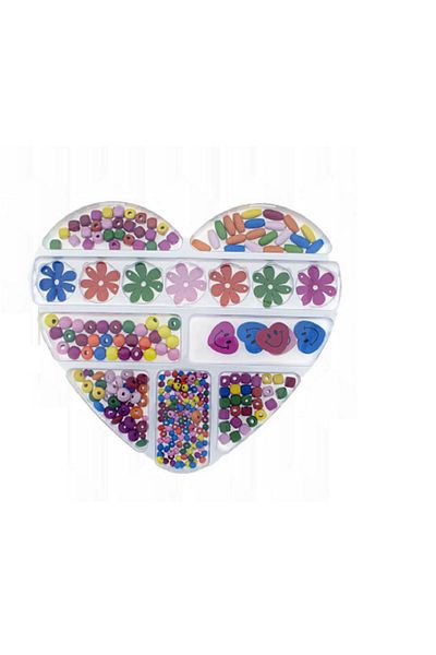 rexa Heart Container Bead Kit Acrylic Beads for Jewelry Making